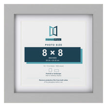 Light Grey 10 x 10 inch picture frame with a white mount for a 8 x 8 inch photo