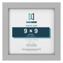 Light Grey 10 x 10 inch picture frame with a white mount for a 9 x 9 inch photo