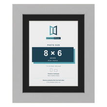 Light Grey 10 x 8 inch picture frame with a black mount for an 8 x 6 inch photo