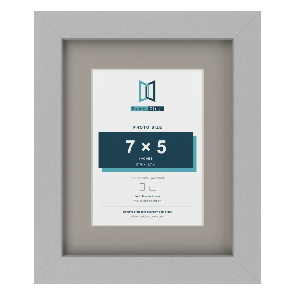Light Grey 10 x 8 inch picture frame with a Dawn Grey mount for a 7 x 5 inch photo