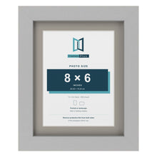 Light Grey 10 x 8 inch picture frame with a Dawn Grey mount for an 8 x 6 inch photo