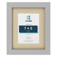 Light Grey 10 x 8 inch picture frame with an ivory mount for a 7 x 5 inch photo