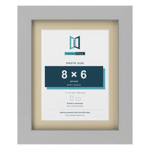 Light Grey 10 x 8 inch picture frame with an ivory mount for an 8 x 6 inch photo