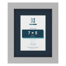 Light Grey 10 x 8 inch picture frame with a Pacific Blue mount for a 7 x 5 inch photo