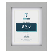 Light Grey 10 x 8 inch picture frame with a white mount for a 8 x 6 inch photo