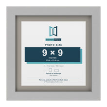 Light Grey 11 x 11 inch picture frame with a Dawn Grey mount for a 9 x 9 inch photo