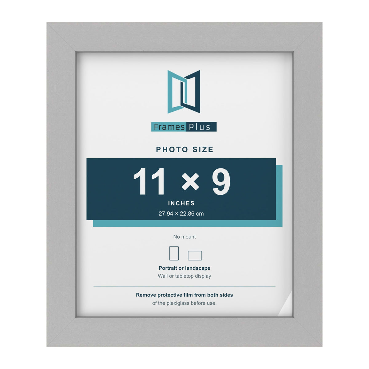 Light Grey picture frame for a 11 x 9 inch photo