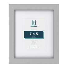 Light Grey 11 x 9 inch picture frame with a white mount for a 7 x 5 inch photo