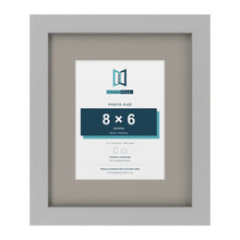 Light Grey 12 x 10 inch picture frame with a Dawn Grey mount for an 8 x 6 inch photo