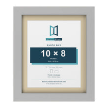 Light Grey 12 x 10 inch picture frame with an ivory mount for a 10 x 8 inch photo