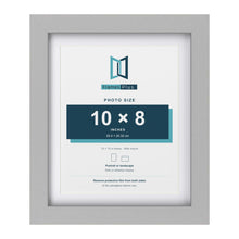 Light Grey 12 x 10 inch picture frame with a white mount for a 10 x 8 inch photo