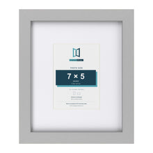 Light Grey 12 x 10 inch picture frame with a white mount for a 7 x 5 inch photo