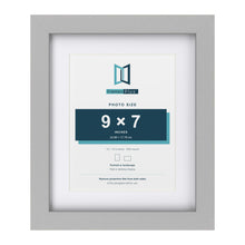 Light Grey 12 x 10 inch picture frame with a white mount for a 9 x 7 inch photo