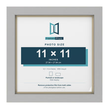 Light Grey 12 x 12 inch picture frame with an ivory mount for an 11 x 11 inch photo