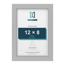 Light Grey picture frame for a 12 x 8 inch photo