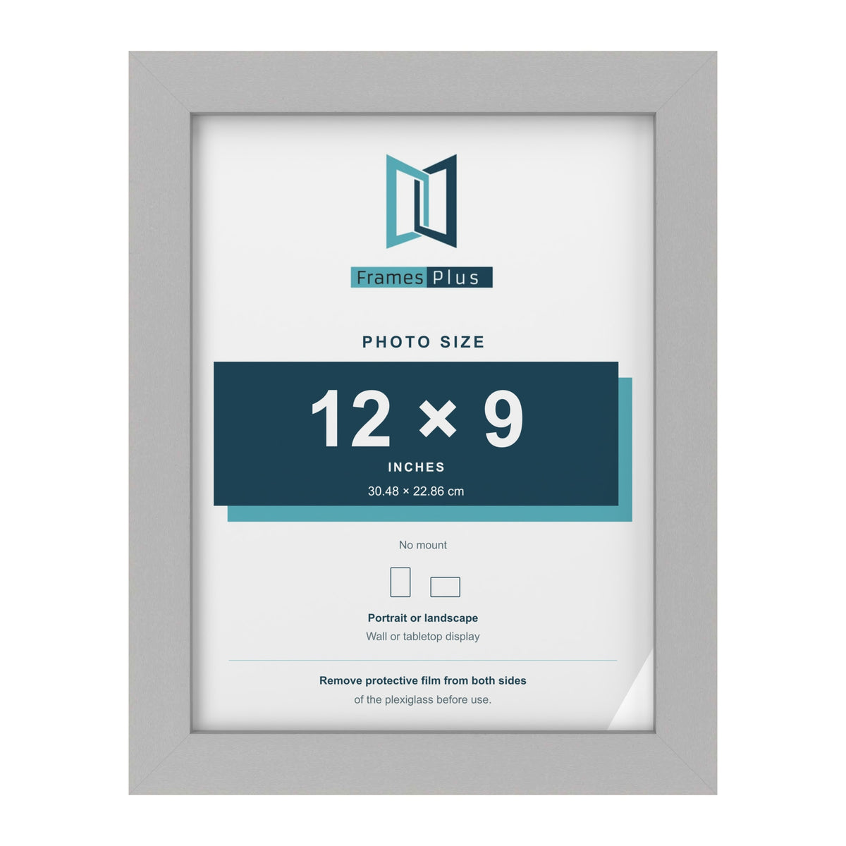 Light Grey picture frame for a 12 x 9 inch photo