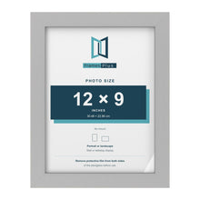 Light Grey picture frame for a 12 x 9 inch photo