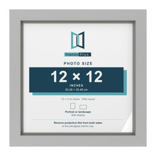 Light Grey 13 x 13 inch picture frame with a Dawn Grey mount for a 12 x 12 inch photo