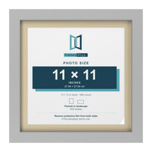 Light Grey 13 x 13 inch picture frame with an ivory mount for an 11 x 11 inch photo