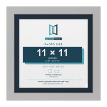 Light Grey 13 x 13 inch picture frame with a Pacific Blue mount for an 11 x 11 inch photo