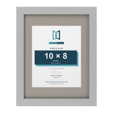 Light Grey 14 x 11 inch picture frame with a Dawn Grey mount for a 10 x 8 inch photo