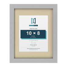 Light Grey 14 x 11 inch picture frame with an ivory mount for a 10 x 8 inch photo