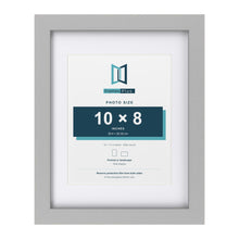 Light Grey 14 x 11 inch picture frame with a white mount for a 10 x 8 inch photo