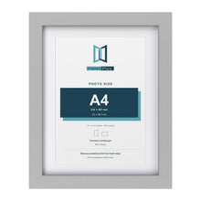 Light Grey 14 x 11 inch picture frame with a white mount for an A4 photo