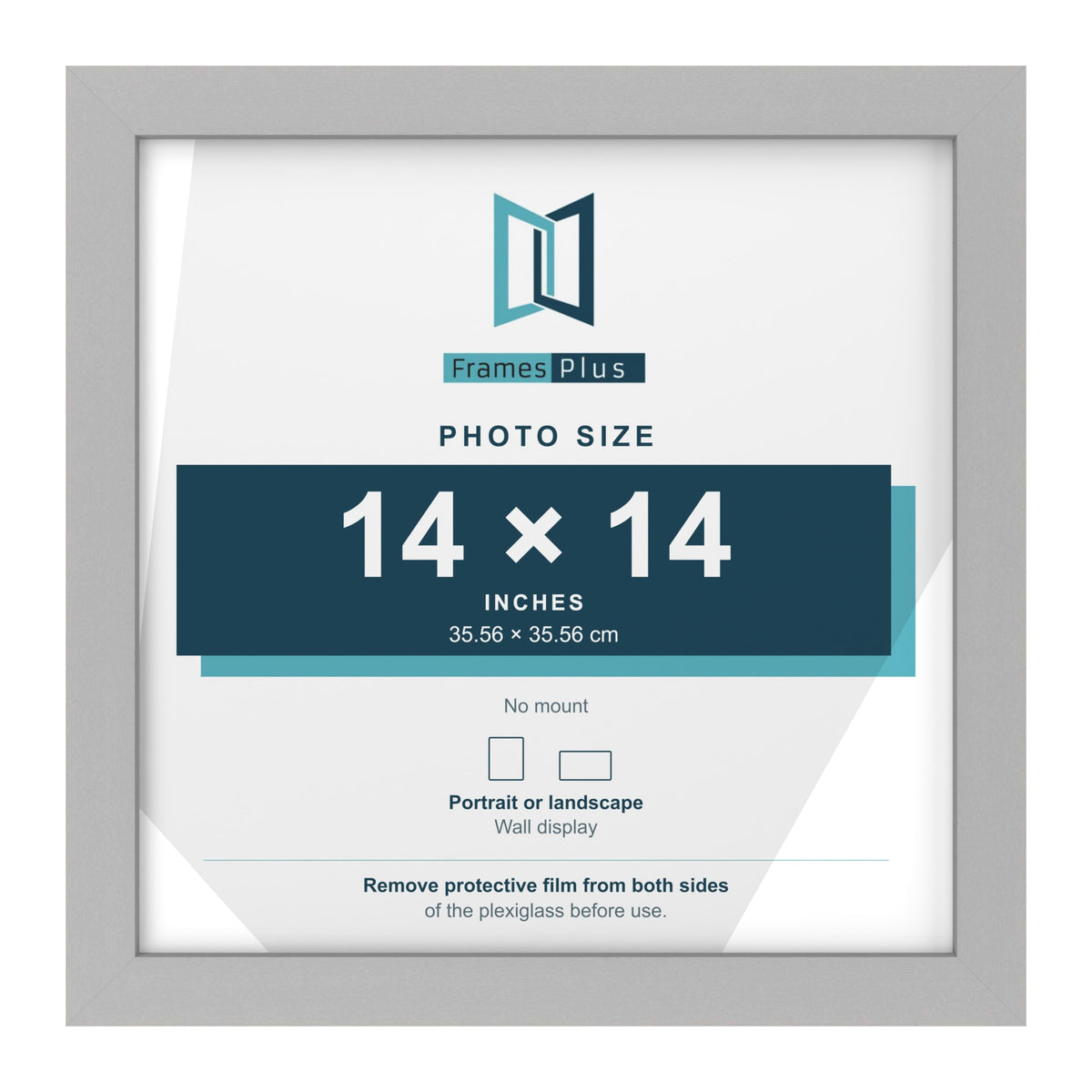 Light Grey picture frame for a 14 x 14 inch photo