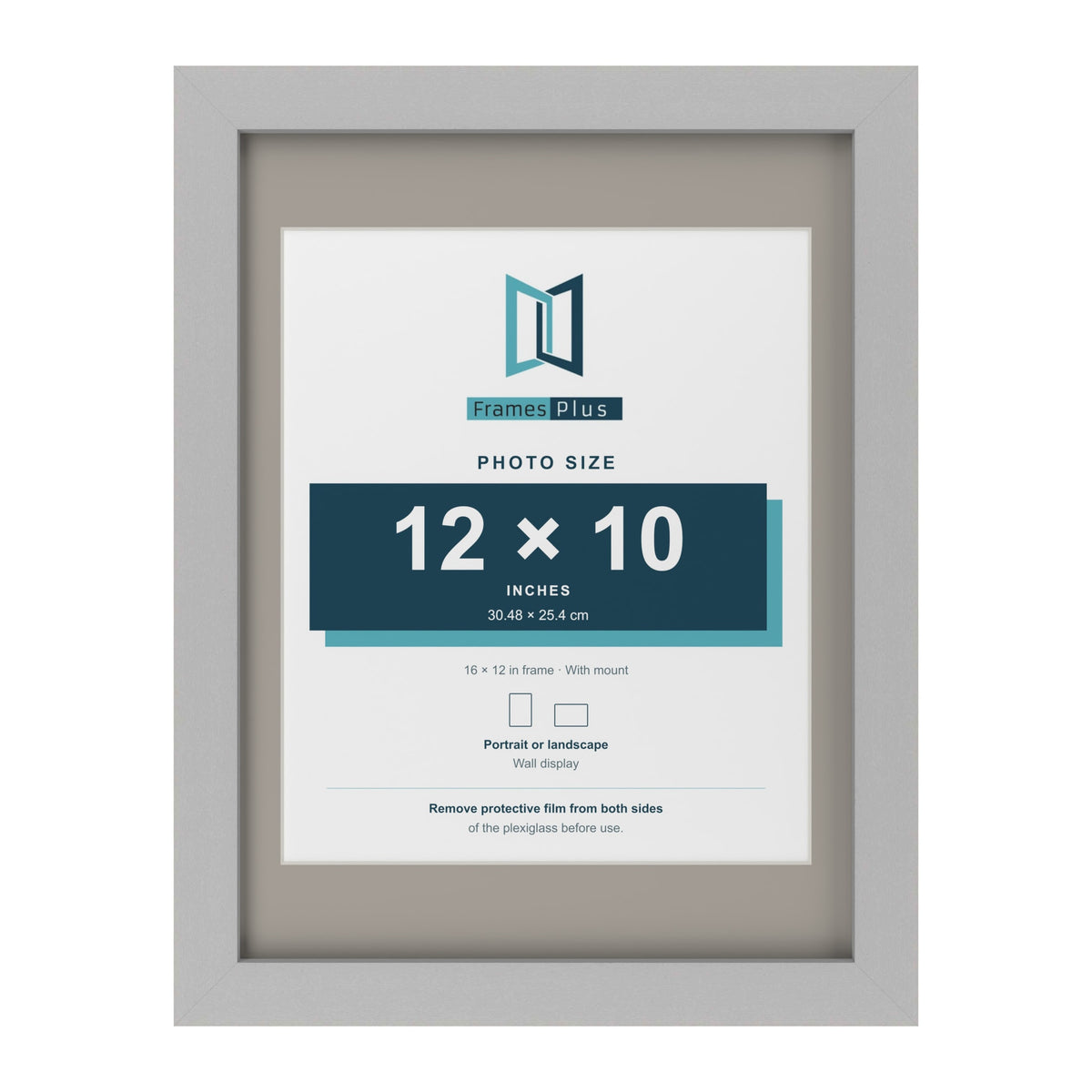 Light Grey 16 x 12 inch picture frame with a Dawn Grey mount for a 12 x 10 inch photo