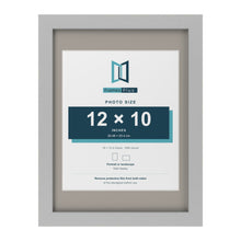 Light Grey 16 x 12 inch picture frame with a Dawn Grey mount for a 12 x 10 inch photo