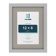 Light Grey 16 x 12 inch picture frame with a Dawn Grey mount for a 12 x 8 inch photo