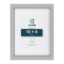 Light Grey 16 x 12 inch picture frame with a white mount for a 10 x 8 inch photo
