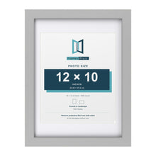 Light Grey 16 x 12 inch picture frame with a white mount for a 12 x 10 inch photo
