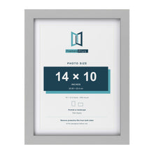 Light Grey 16 x 12 inch picture frame with a white mount for a 14 x 10 inch photo