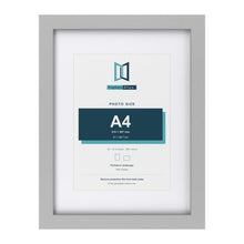 Light Grey 16 x 12 inch picture frame with a white mount for an A4 photo