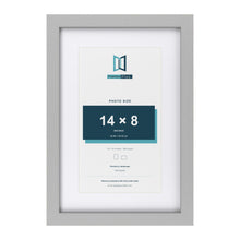 Light Grey 18 x 12 inch picture frame with a white mount for a 14 x 8 inch photo