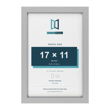 Light Grey 18 x 12 inch picture frame with a white mount for a 17 x 11 inch photo