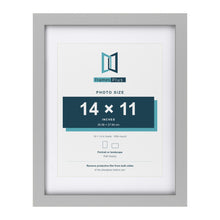 Light Grey 18 x 14 inch picture frame with a white mount for a 14 x 11 inch photo