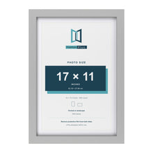 Light Grey 19 x 13 inch picture frame with a white mount for a 17 x 11 inch photo