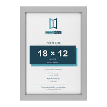 Light Grey 19 x 13 inch picture frame with a white mount for an 18 x 12 inch photo