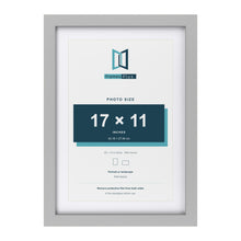 Light Grey 20 x 14 inch picture frame with a white mount for a 17 x 11 inch photo