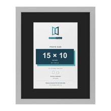 Light Grey 20 x 16 inch picture frame with a black mount for a 15 x 10 inch photo