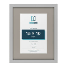 Light Grey 20 x 16 inch picture frame with a Dawn Grey mount for a 15 x 10 inch photo