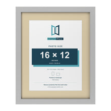 Light Grey 20 x 16 inch picture frame with an ivory mount for a 16 x 12 inch photo