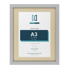 Light Grey 20 x 16 inch picture frame with an ivory mount for an A3 photo