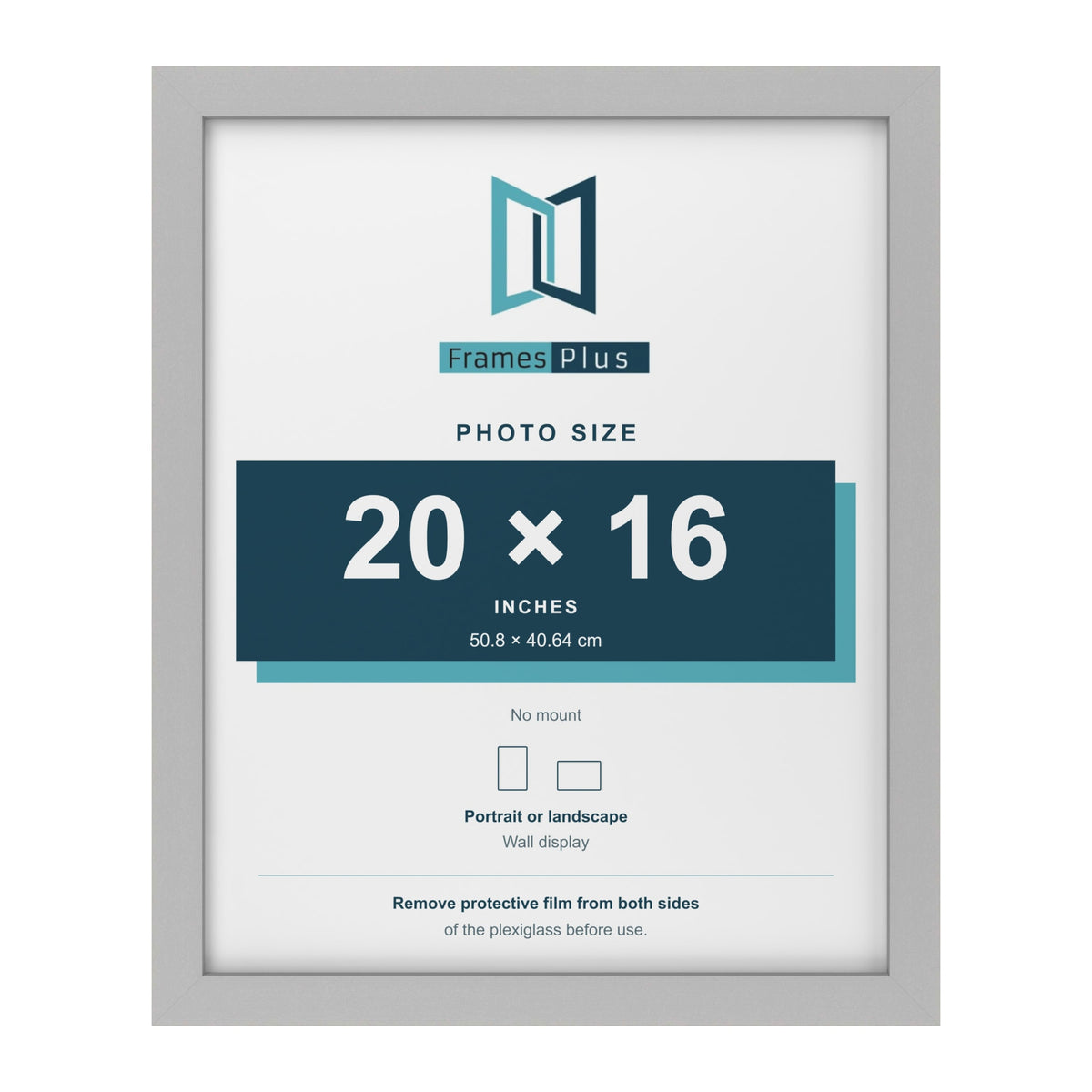 Light Grey picture frame for a 20 x 16 inch photo