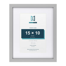 Light Grey 20 x 16 inch picture frame with a white mount for a 15 x 10 inch photo