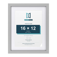 Light Grey 20 x 16 inch picture frame with a white mount for a 16 x 12 inch photo