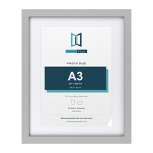 Light Grey 20 x 16 inch picture frame with a white mount for an A3 photo